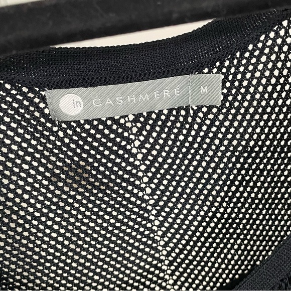 NEW InCashmere Black Mesh Tank Dress Size Medium Party evening coverup. 22 - Picture 3 of 7